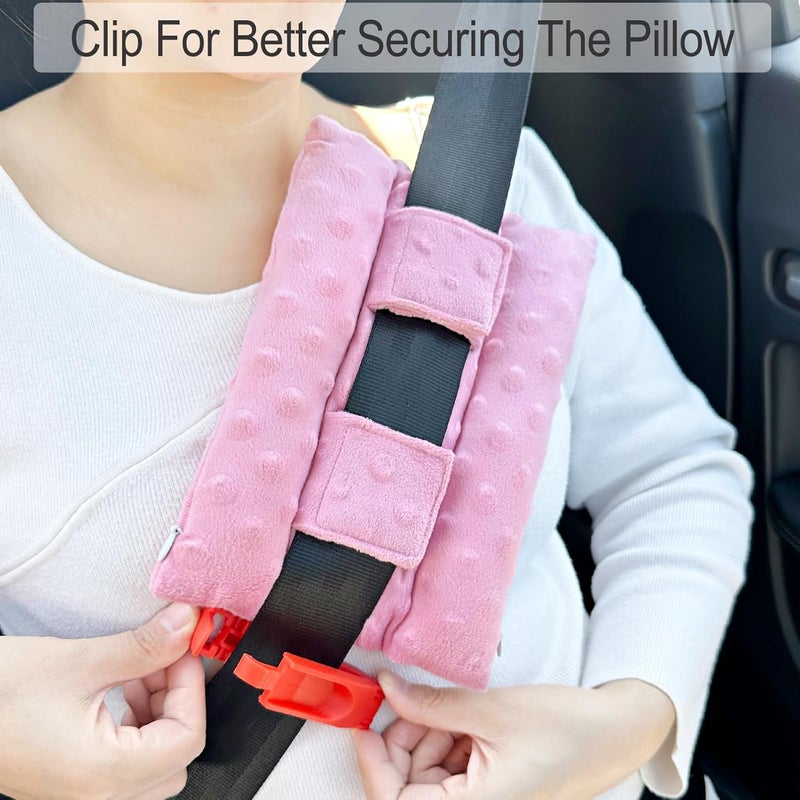 BNRendles Chemo Port Pillows for Patients Seatbelt, Chemo Port Protector Pacemaker Seat Belt Cushion, Chemotherapy Must Haves Chemo Gifts Men Women Cancer, Minky Dot Coral - Image 5